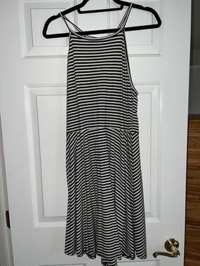 Mossimo Supply Co. Black and White Striped Tank Dress